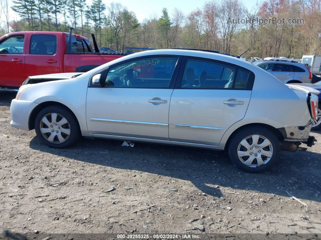 2012 Nissan Sentra 2.0 S Серебряный vin: 3n1ab6ap4cl715936