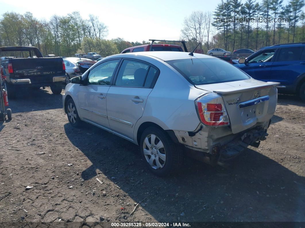 2012 Nissan Sentra 2.0 S Silver vin: 3n1ab6ap4cl715936