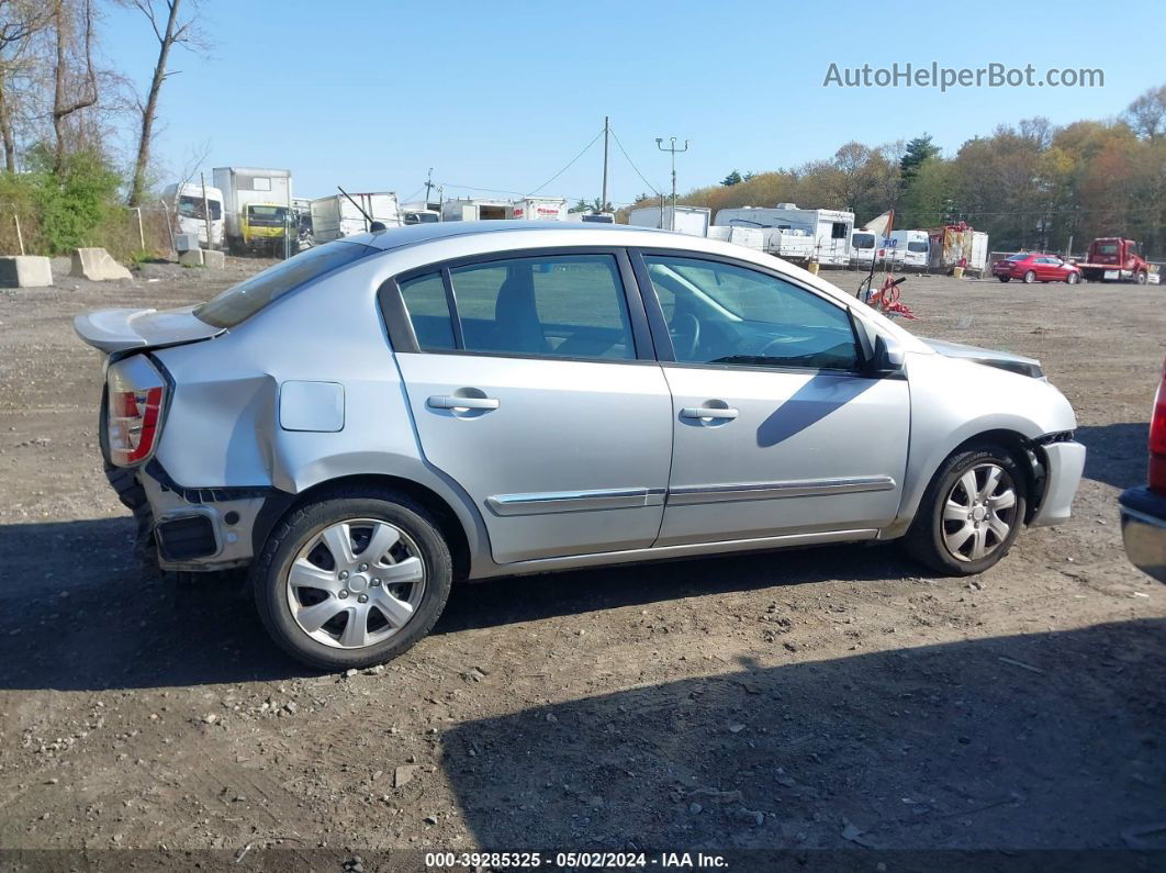 2012 Nissan Sentra 2.0 S Silver vin: 3n1ab6ap4cl715936