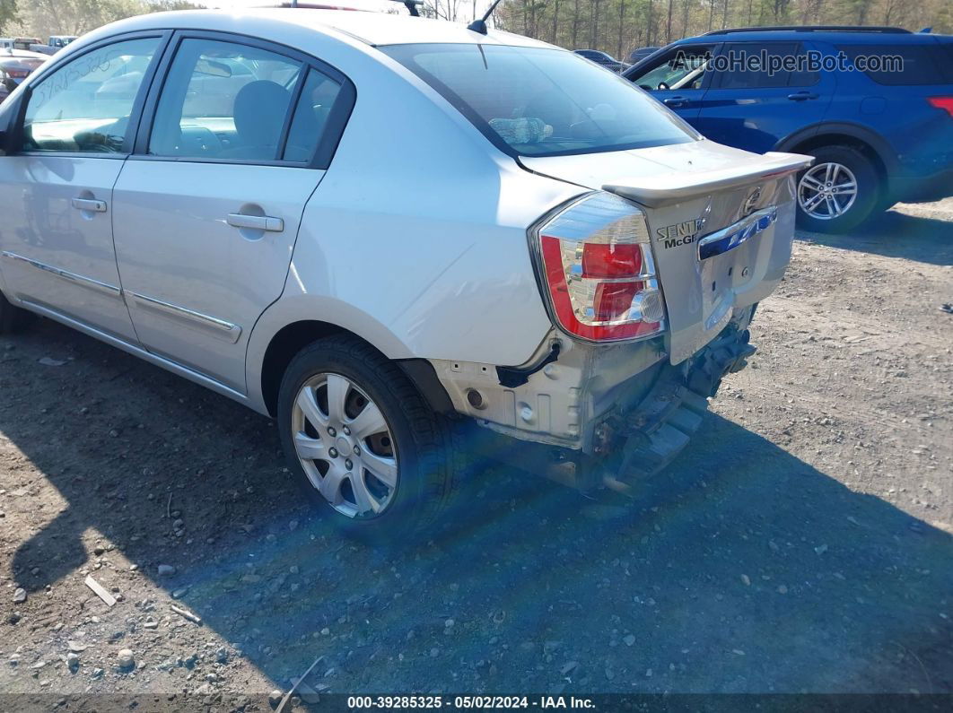 2012 Nissan Sentra 2.0 S Silver vin: 3n1ab6ap4cl715936