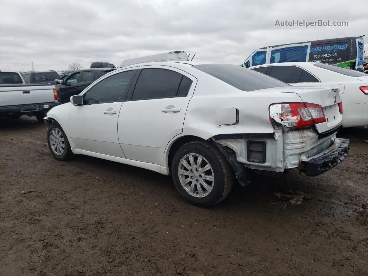 2011 Mitsubishi Galant Fe White vin: 4A32B2FF8BE022065