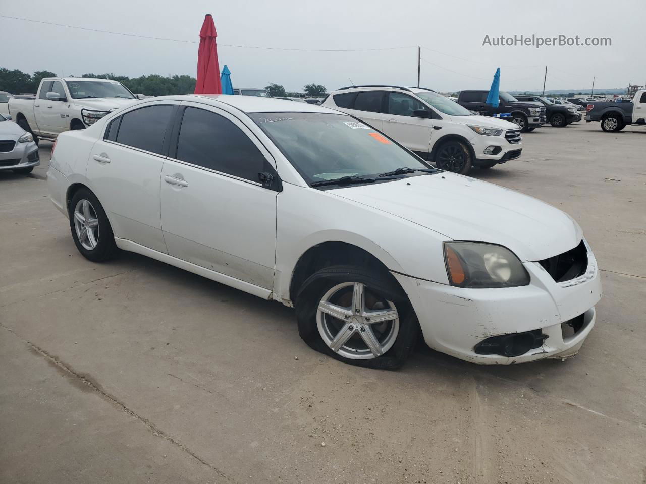 2011 Mitsubishi Galant Es White vin: 4A32B3FF2BE033553