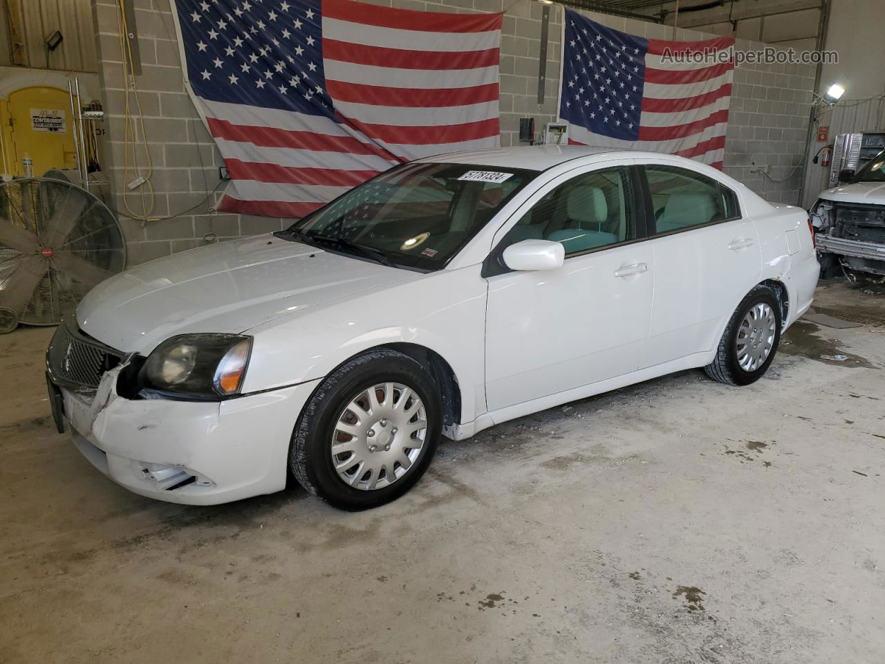 2011 Mitsubishi Galant Es White vin: 4A32B3FF4BE032744