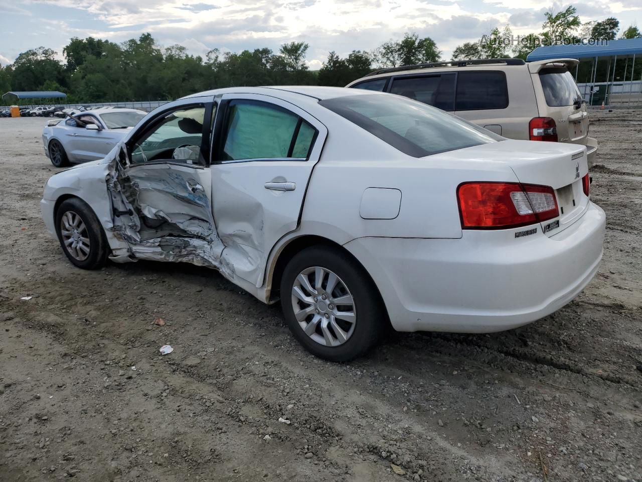 2011 Mitsubishi Galant Es White vin: 4A32B3FF8BE022489