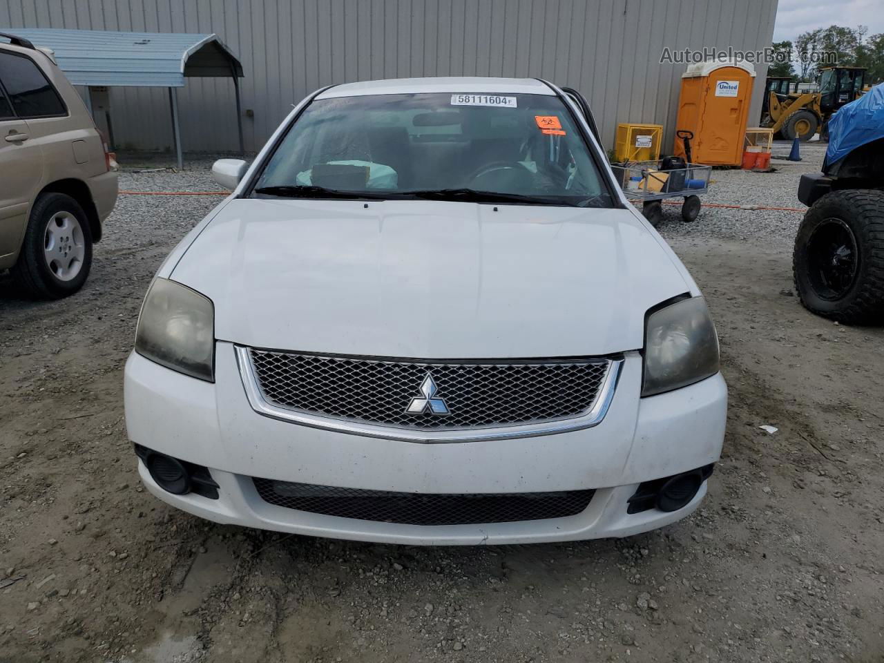 2011 Mitsubishi Galant Es White vin: 4A32B3FF8BE022489