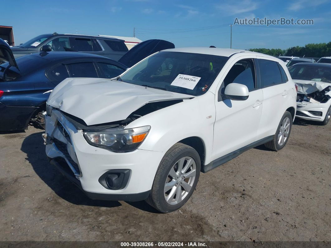 2013 Mitsubishi Outlander Sport Es White vin: 4A4AP3AU0DE003114