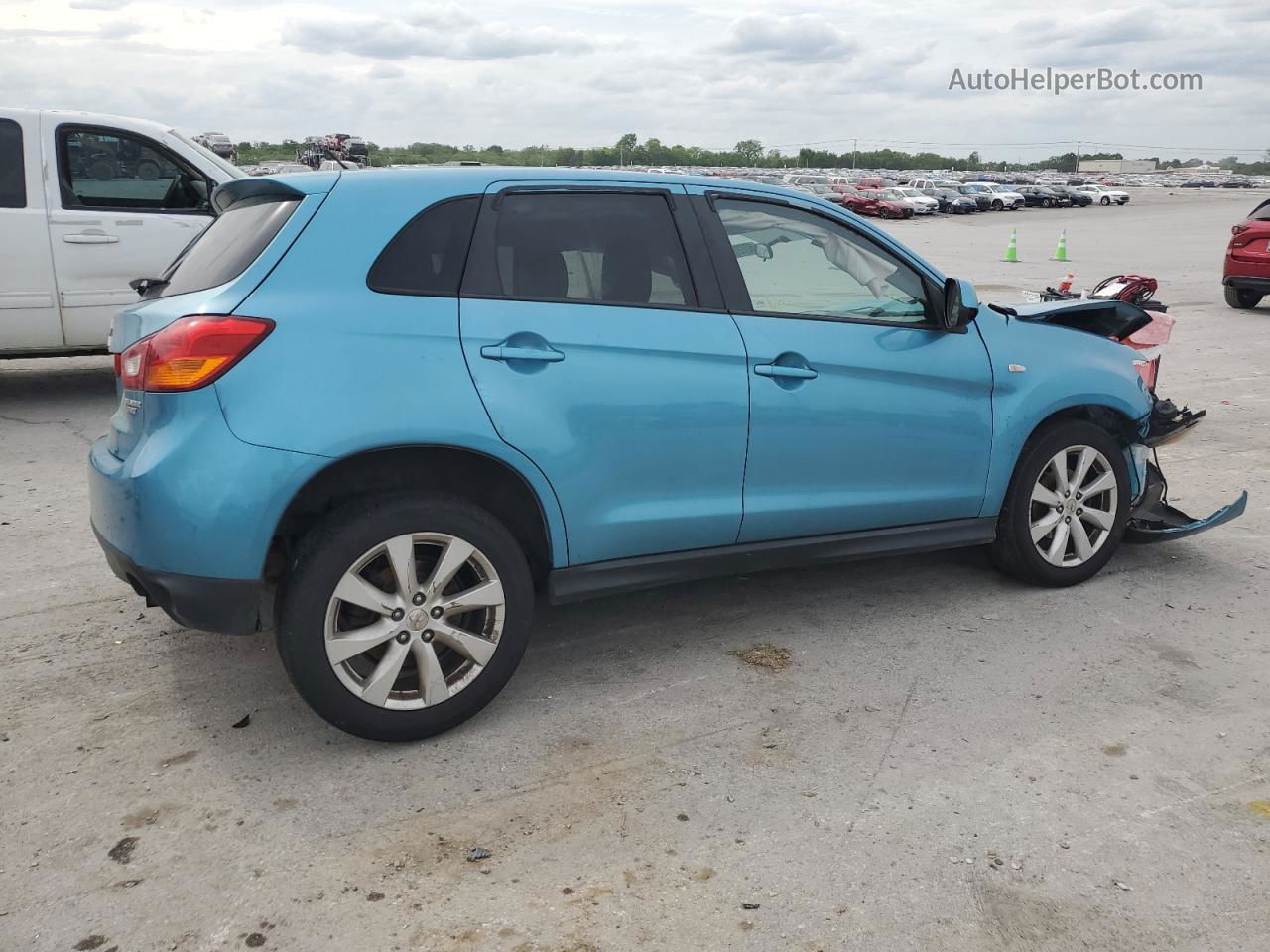 2013 Mitsubishi Outlander Sport Es Blue vin: 4A4AP3AU0DE014470