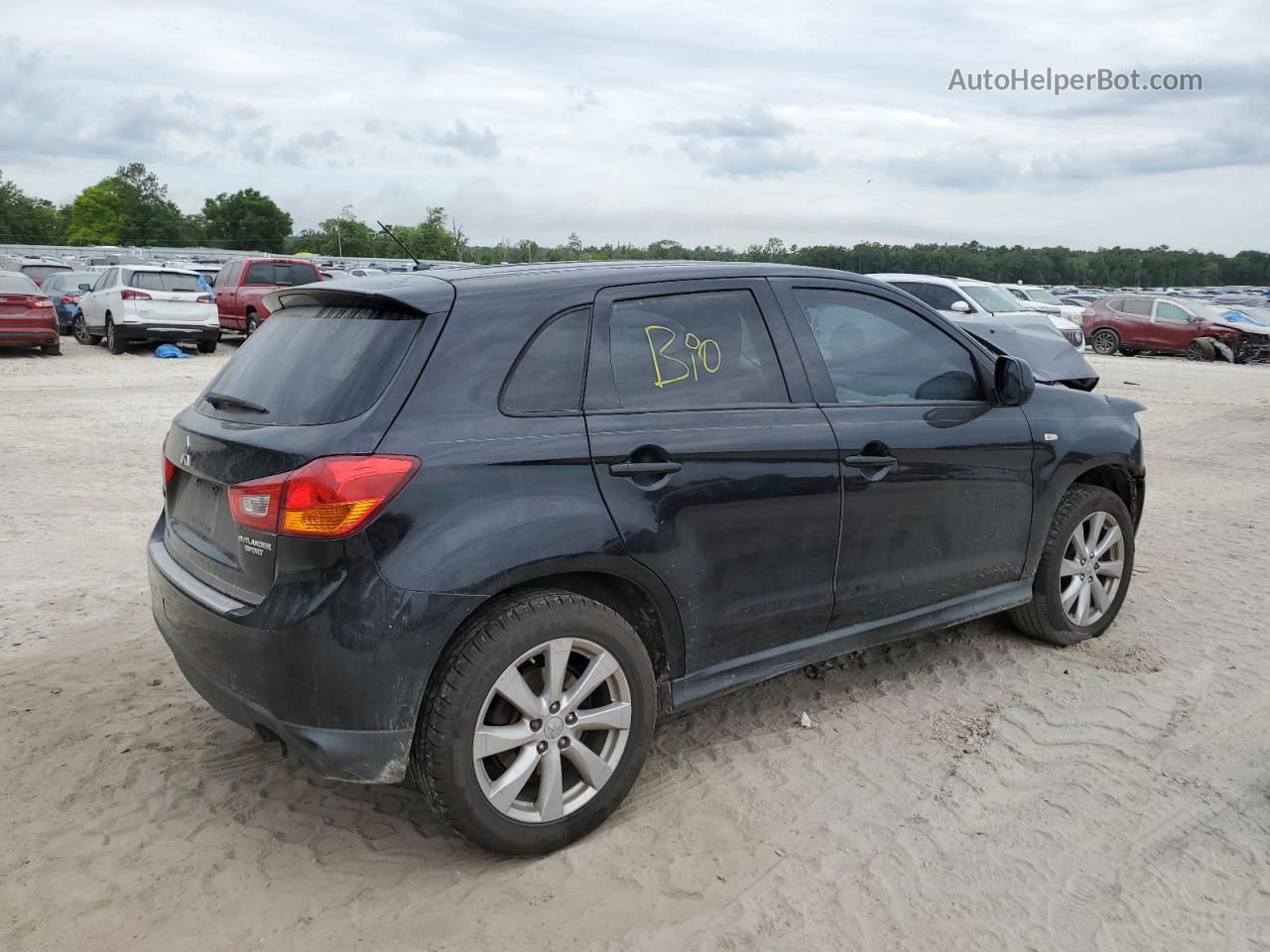 2014 Mitsubishi Outlander Sport Es Black vin: 4A4AP3AU0EE012879