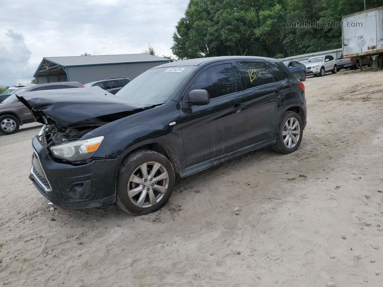 2014 Mitsubishi Outlander Sport Es Black vin: 4A4AP3AU0EE012879