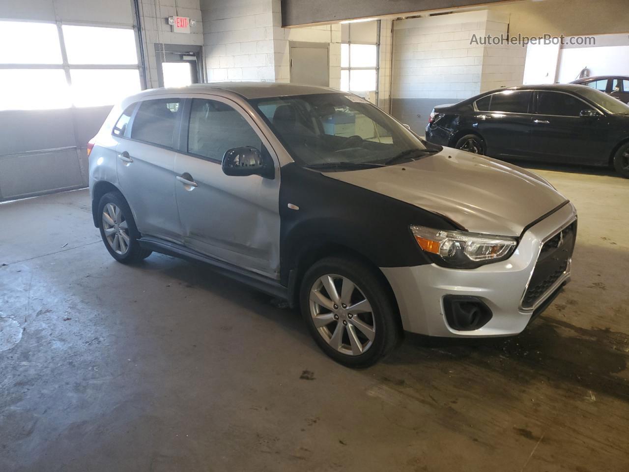 2014 Mitsubishi Outlander Sport Es Silver vin: 4A4AP3AU0EE019671