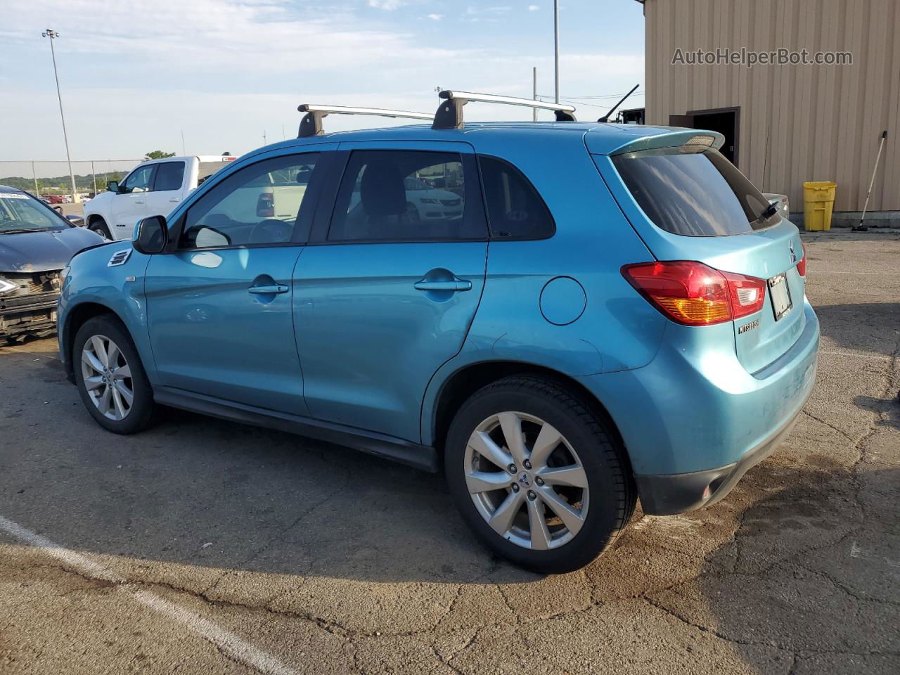 2014 Mitsubishi Outlander Sport Es Blue vin: 4A4AP3AU0EE019847