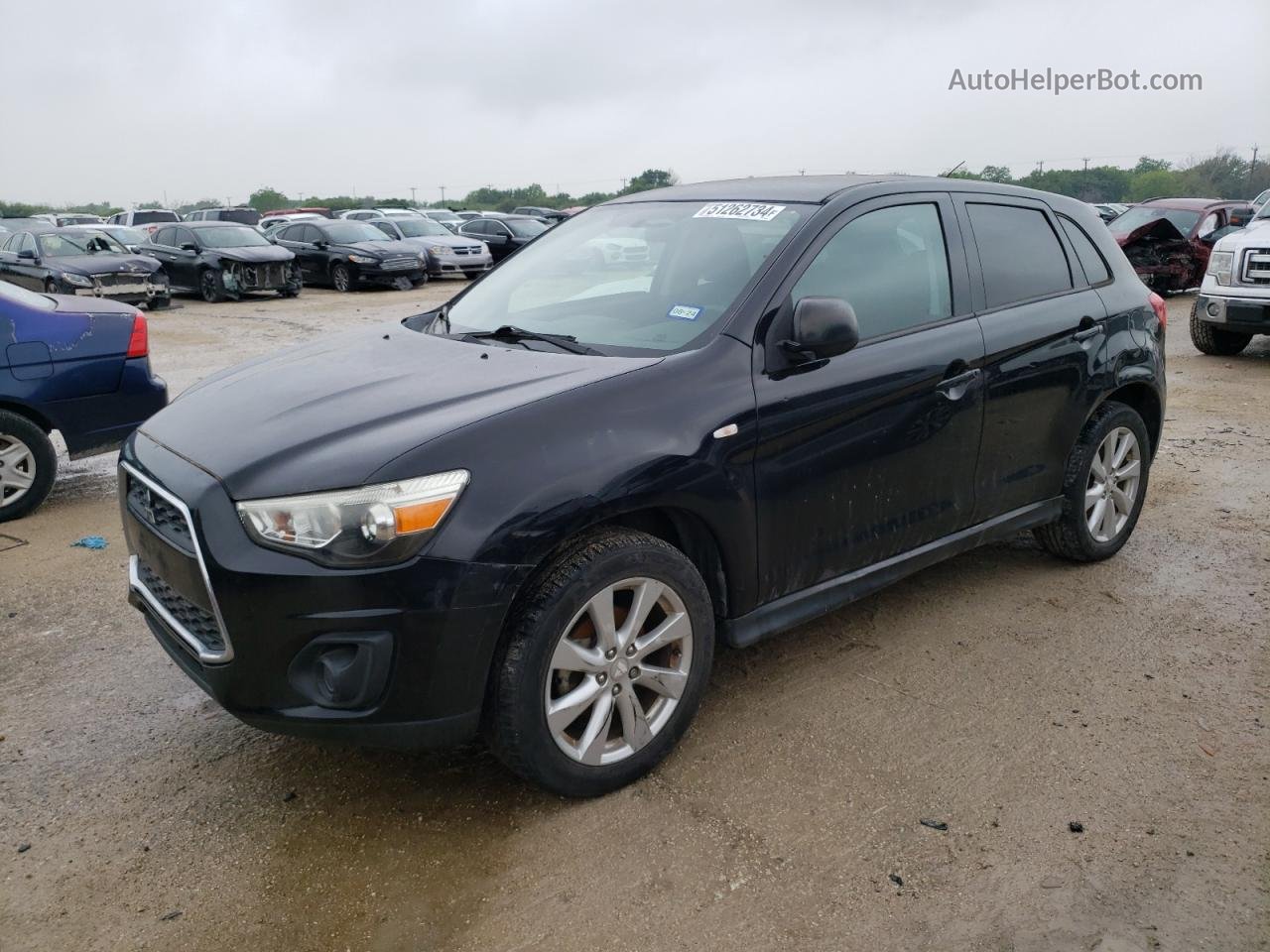 2014 Mitsubishi Outlander Sport Es Black vin: 4A4AP3AU0EE028516