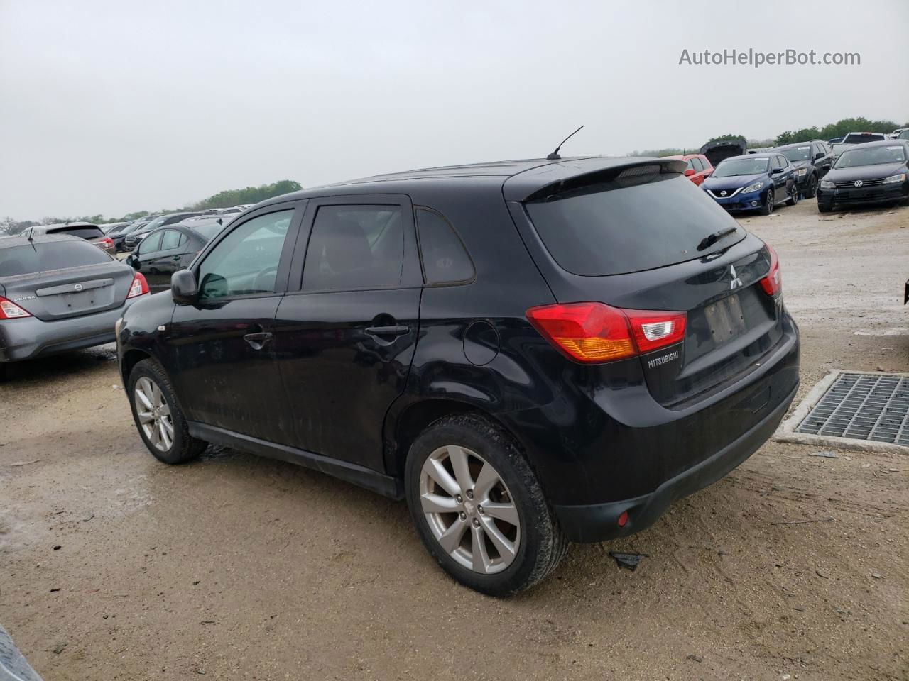 2014 Mitsubishi Outlander Sport Es Черный vin: 4A4AP3AU0EE028516