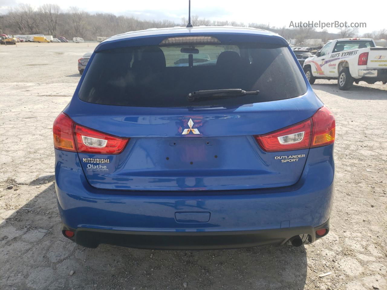 2015 Mitsubishi Outlander Sport Es Синий vin: 4A4AP3AU0FE006405