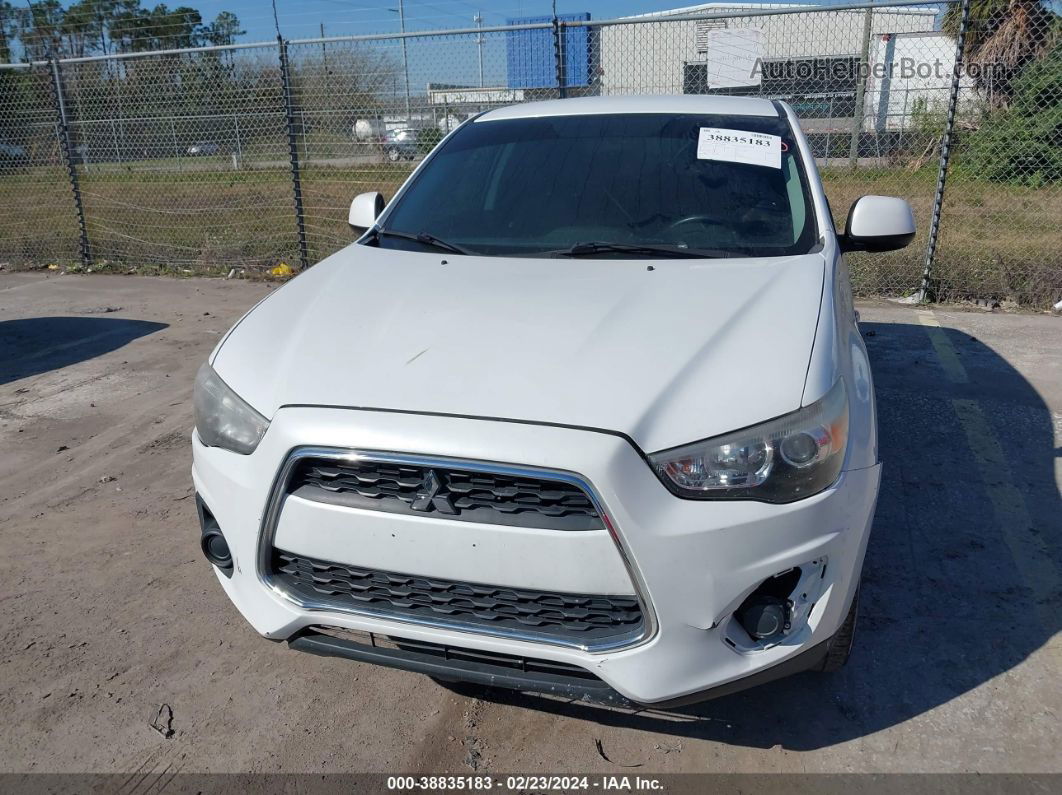 2015 Mitsubishi Outlander Sport Es White vin: 4A4AP3AU0FE017095