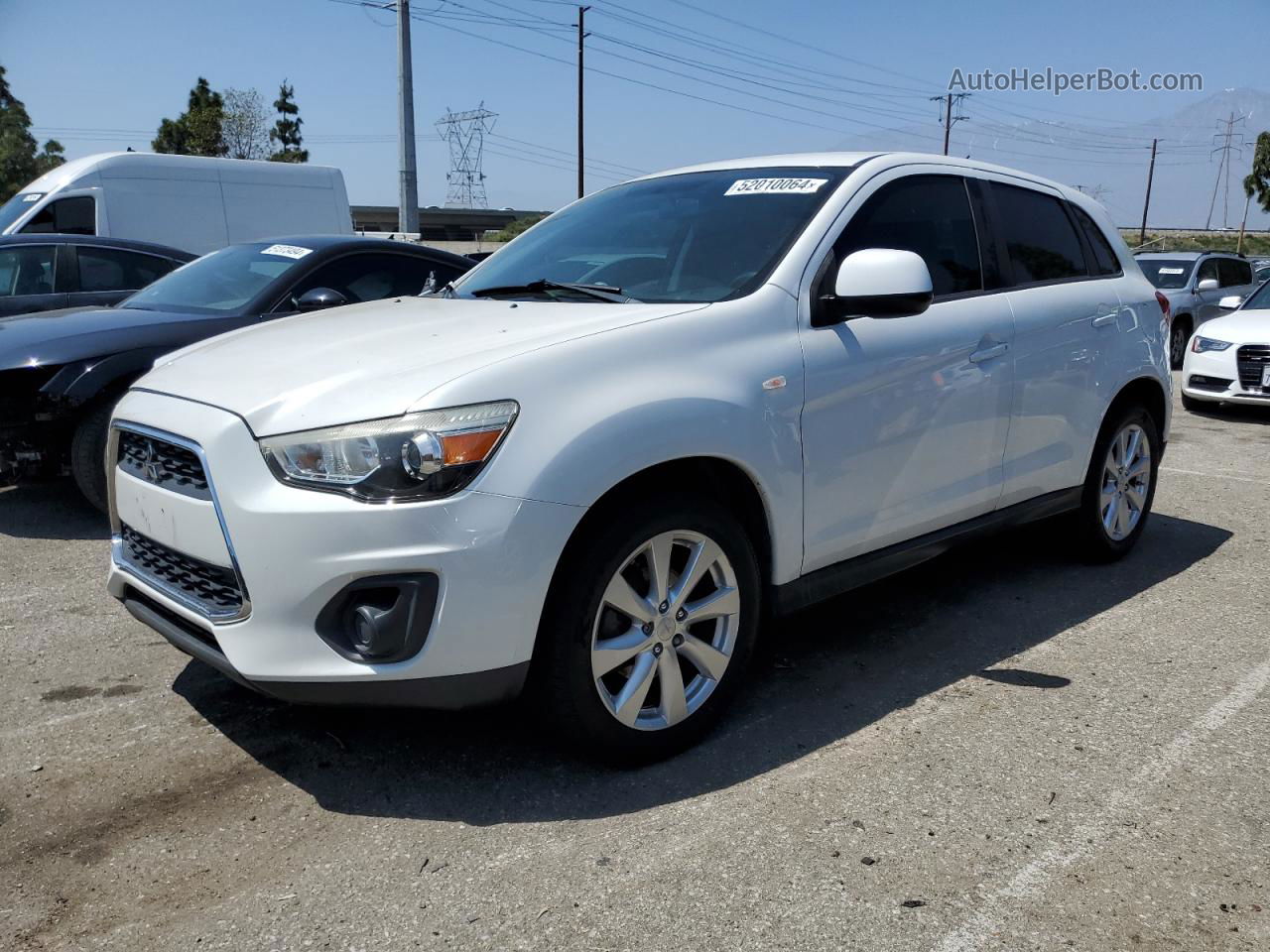 2015 Mitsubishi Outlander Sport Es White vin: 4A4AP3AU0FE017873