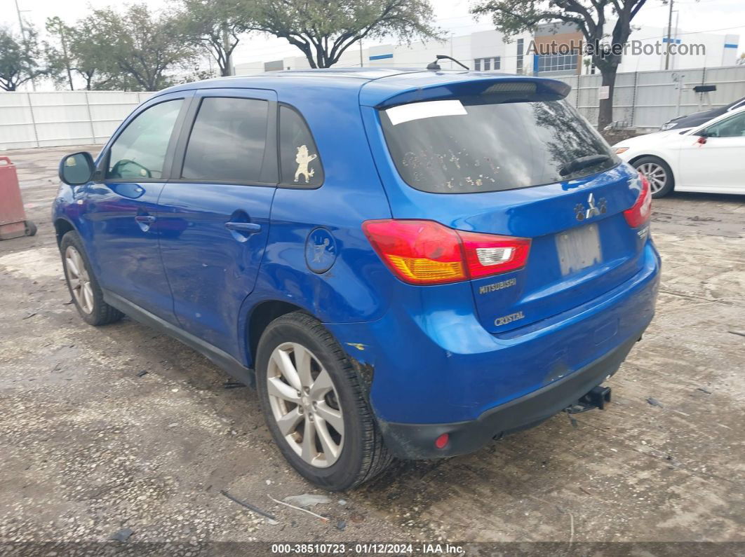 2015 Mitsubishi Outlander Sport Es Blue vin: 4A4AP3AU0FE031515