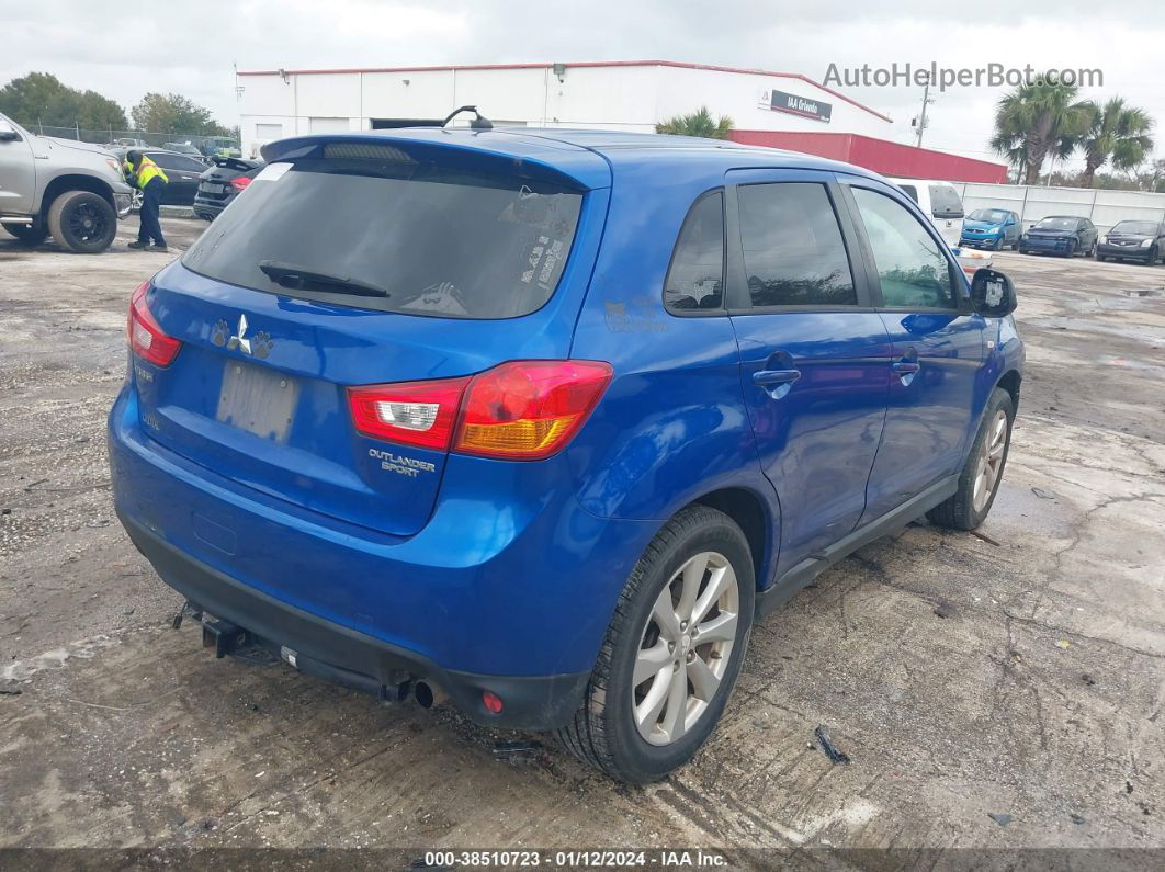 2015 Mitsubishi Outlander Sport Es Синий vin: 4A4AP3AU0FE031515