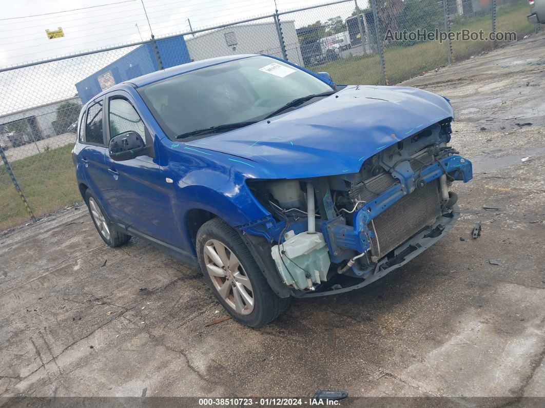 2015 Mitsubishi Outlander Sport Es Blue vin: 4A4AP3AU0FE031515