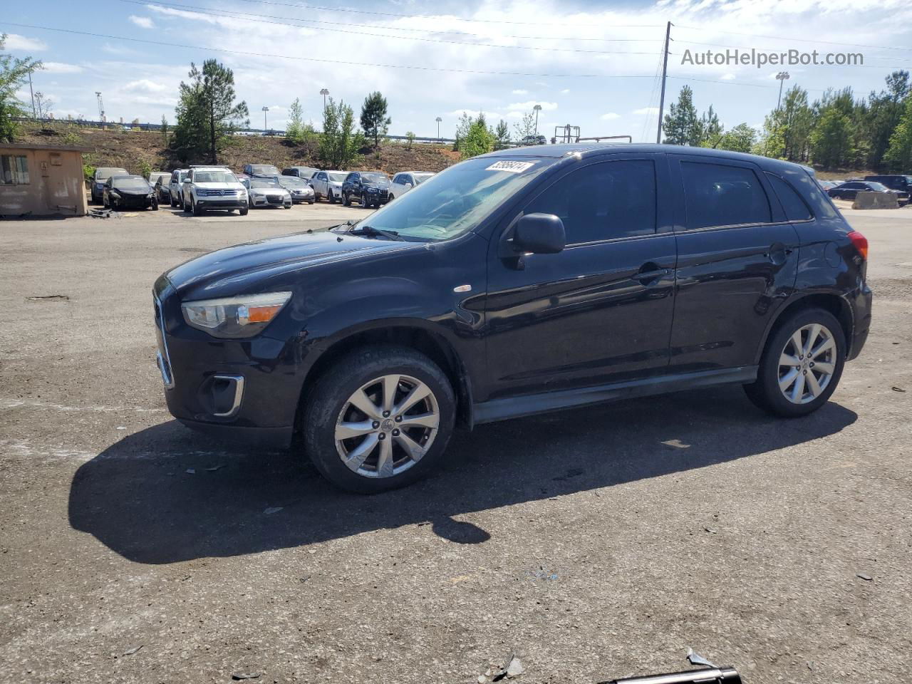 2015 Mitsubishi Outlander Sport Es Черный vin: 4A4AP3AU0FE042076