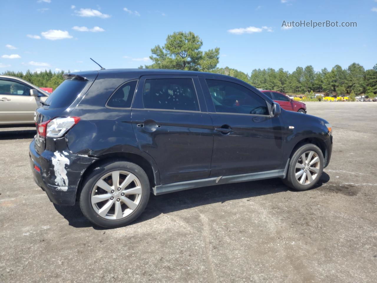 2015 Mitsubishi Outlander Sport Es Черный vin: 4A4AP3AU0FE042076