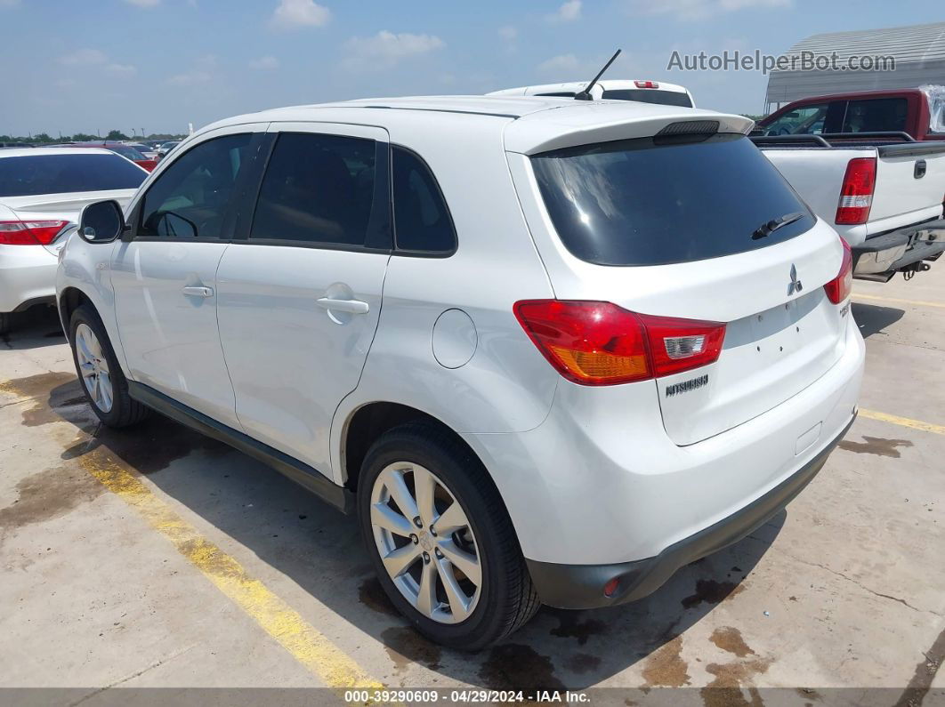 2015 Mitsubishi Outlander Sport Es White vin: 4A4AP3AU0FE048900