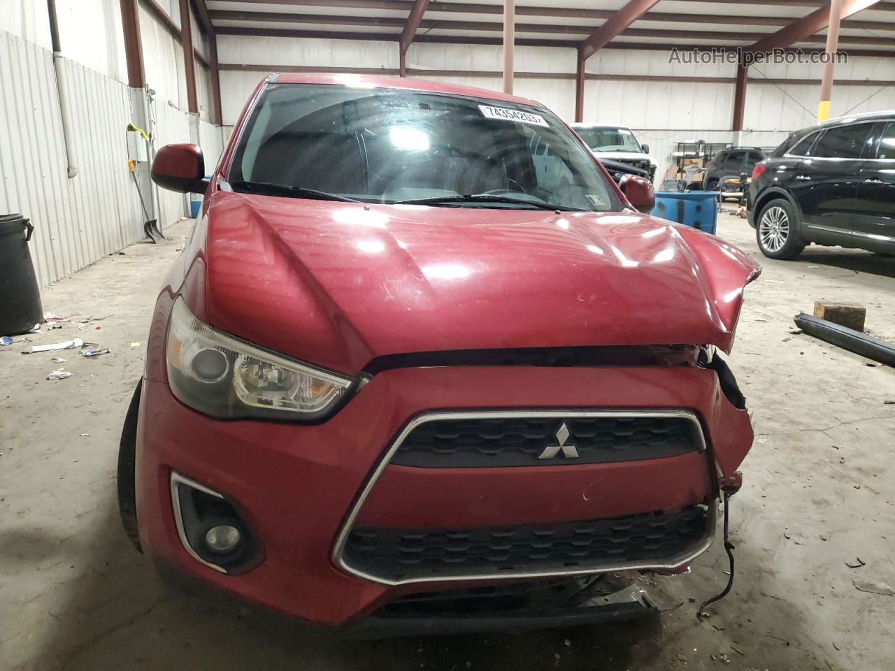 2015 Mitsubishi Outlander Sport Es Красный vin: 4A4AP3AU0FE053689