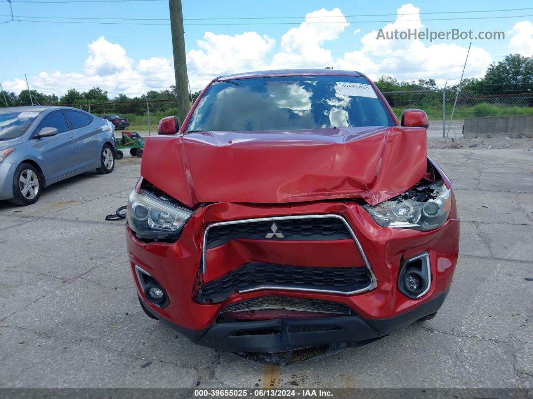 2015 Mitsubishi Outlander Sport Es Красный vin: 4A4AP3AU0FE056883