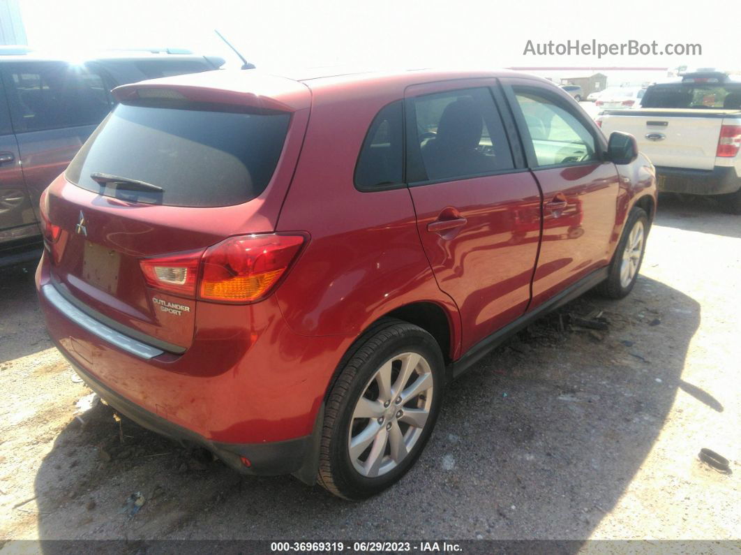 2013 Mitsubishi Outlander Sport Es Red vin: 4A4AP3AU1DE006393