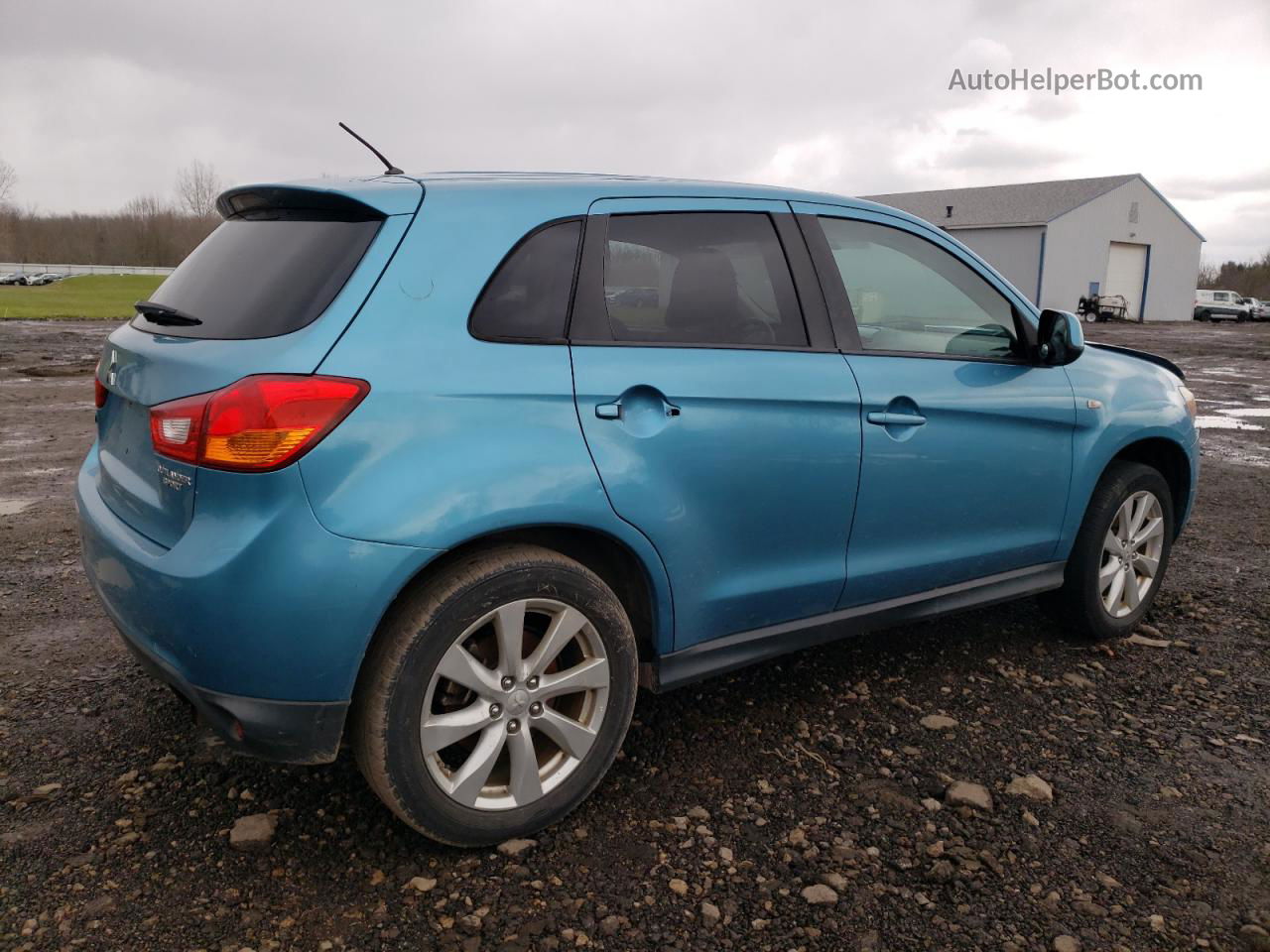 2014 Mitsubishi Outlander Sport Es Blue vin: 4A4AP3AU1EE001826