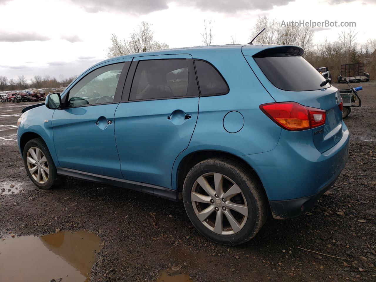 2014 Mitsubishi Outlander Sport Es Blue vin: 4A4AP3AU1EE001826