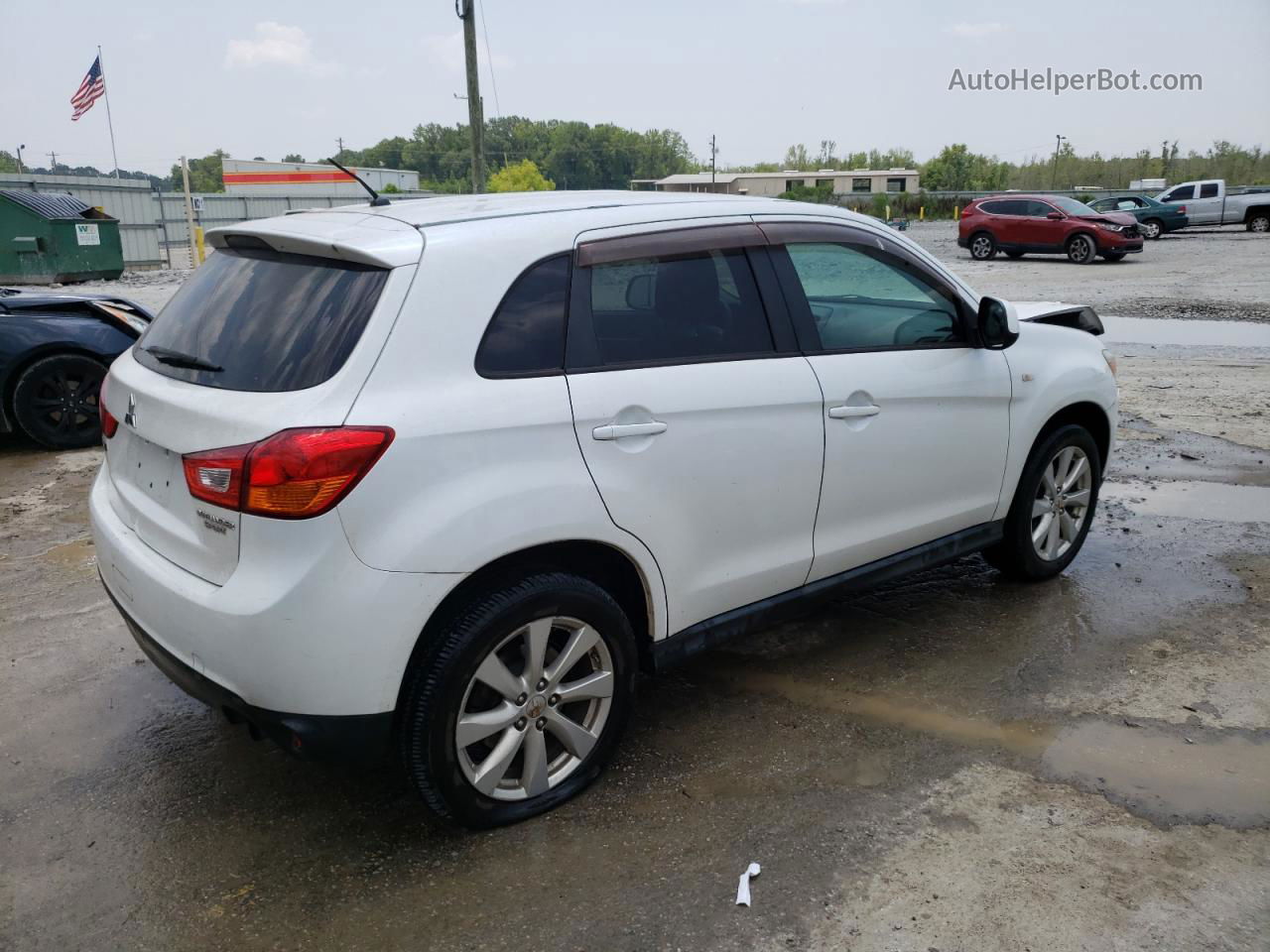 2015 Mitsubishi Outlander Sport Es White vin: 4A4AP3AU1FE016277