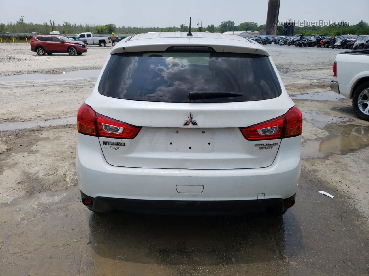 2015 Mitsubishi Outlander Sport Es White vin: 4A4AP3AU1FE016277