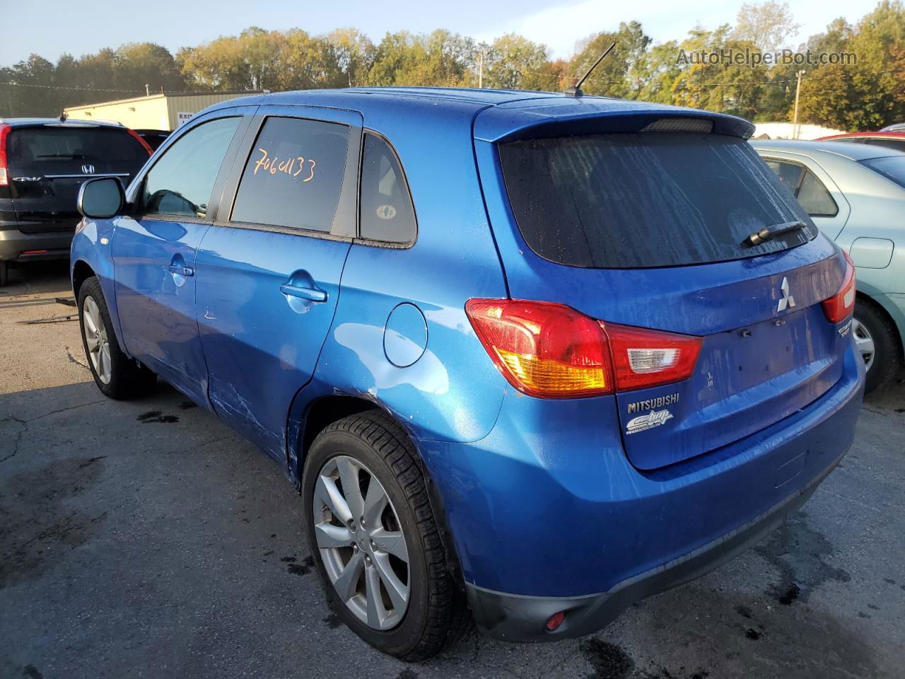 2015 Mitsubishi Outlander Sport Es Blue vin: 4A4AP3AU1FE021527