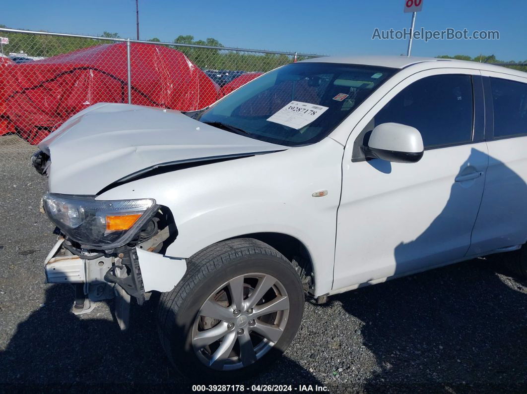 2013 Mitsubishi Outlander Sport Es White vin: 4A4AP3AU2DE001140