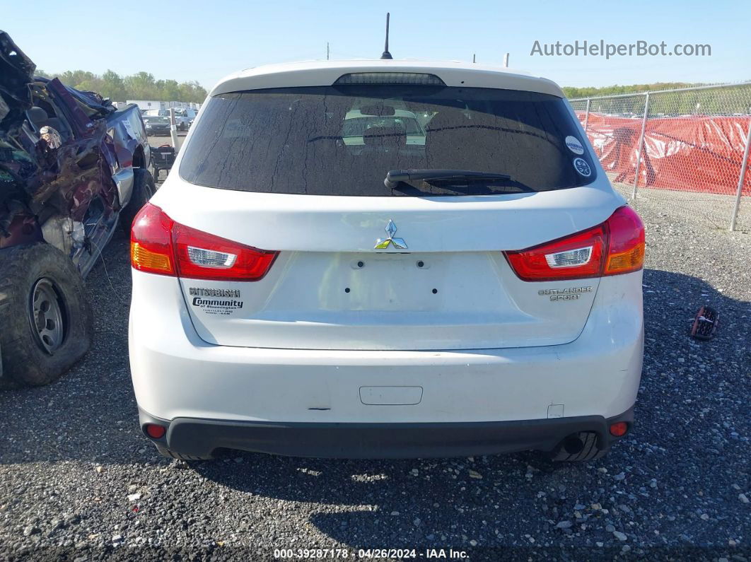 2013 Mitsubishi Outlander Sport Es White vin: 4A4AP3AU2DE001140