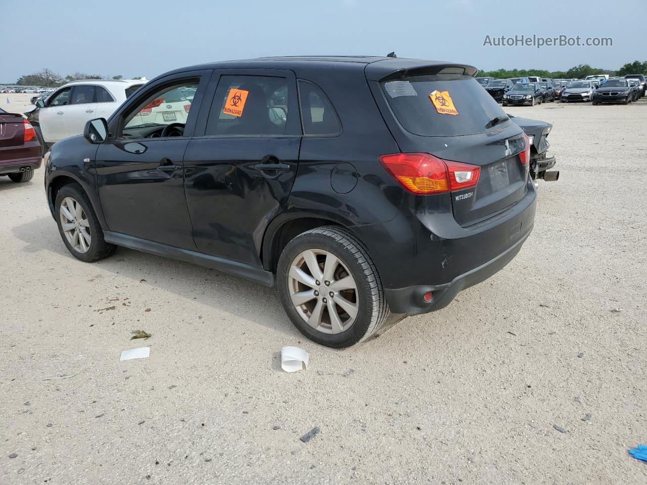 2014 Mitsubishi Outlander Sport Es Черный vin: 4A4AP3AU2EE017081