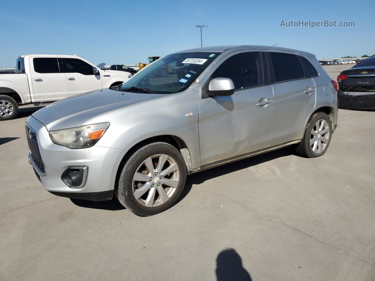 2014 Mitsubishi Outlander Sport Es Silver vin: 4A4AP3AU2EE019381