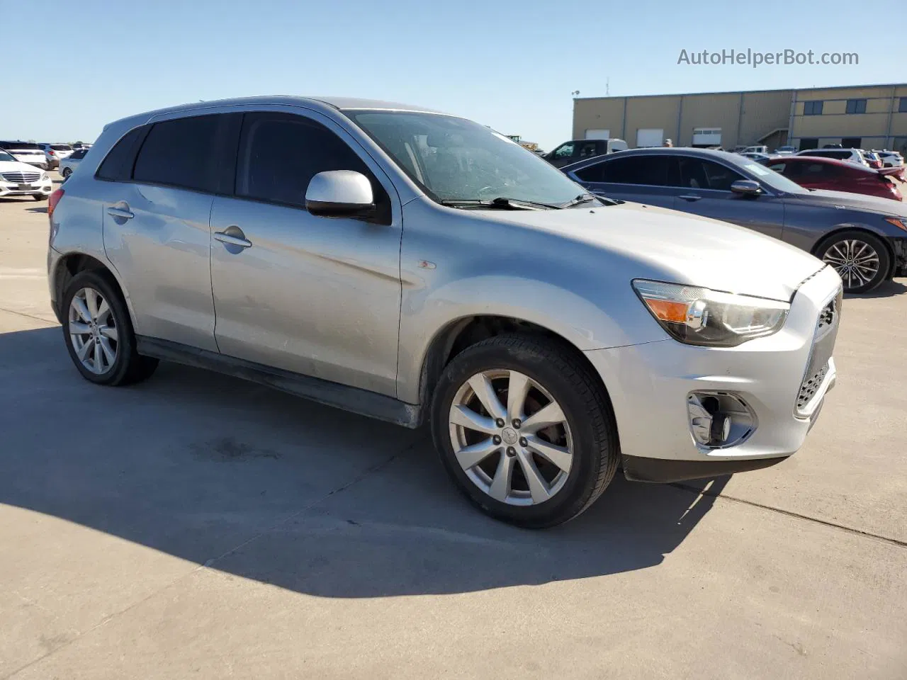 2014 Mitsubishi Outlander Sport Es Серебряный vin: 4A4AP3AU2EE019381