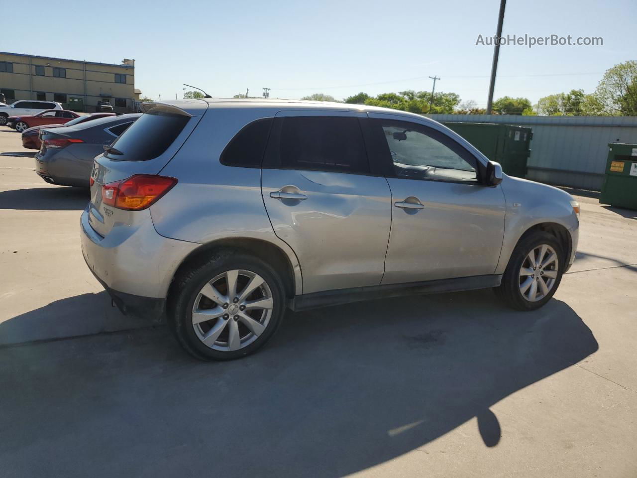 2014 Mitsubishi Outlander Sport Es Серебряный vin: 4A4AP3AU2EE019381