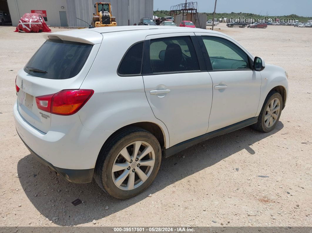 2015 Mitsubishi Outlander Sport Es White vin: 4A4AP3AU2FE004364