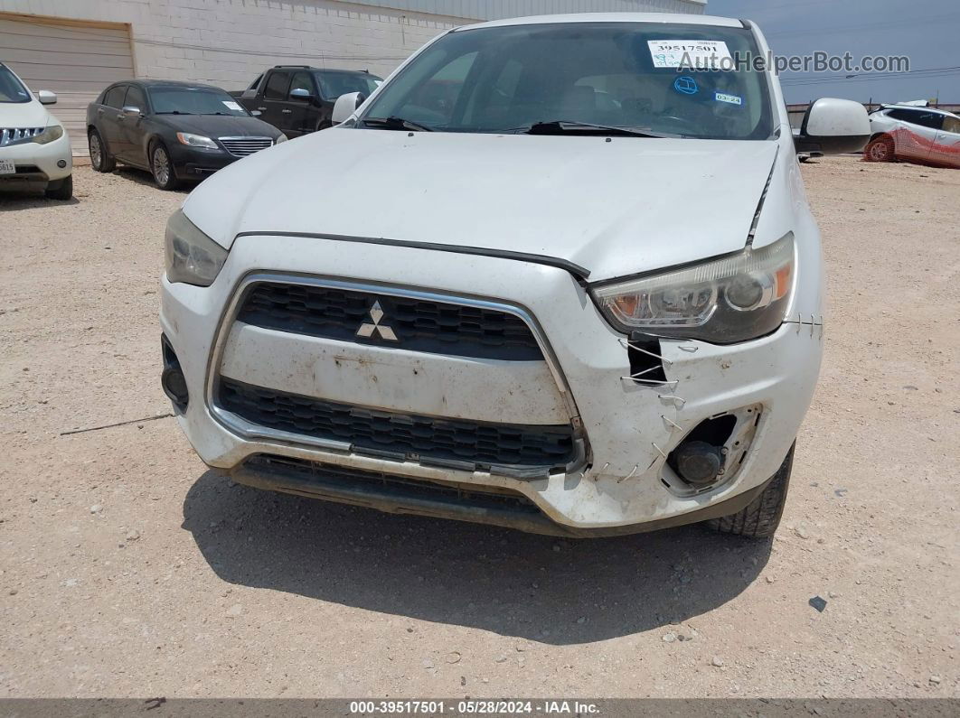 2015 Mitsubishi Outlander Sport Es White vin: 4A4AP3AU2FE004364