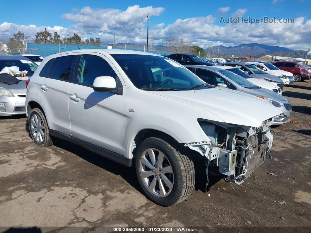 2015 Mitsubishi Outlander Sport Es White vin: 4A4AP3AU2FE019849