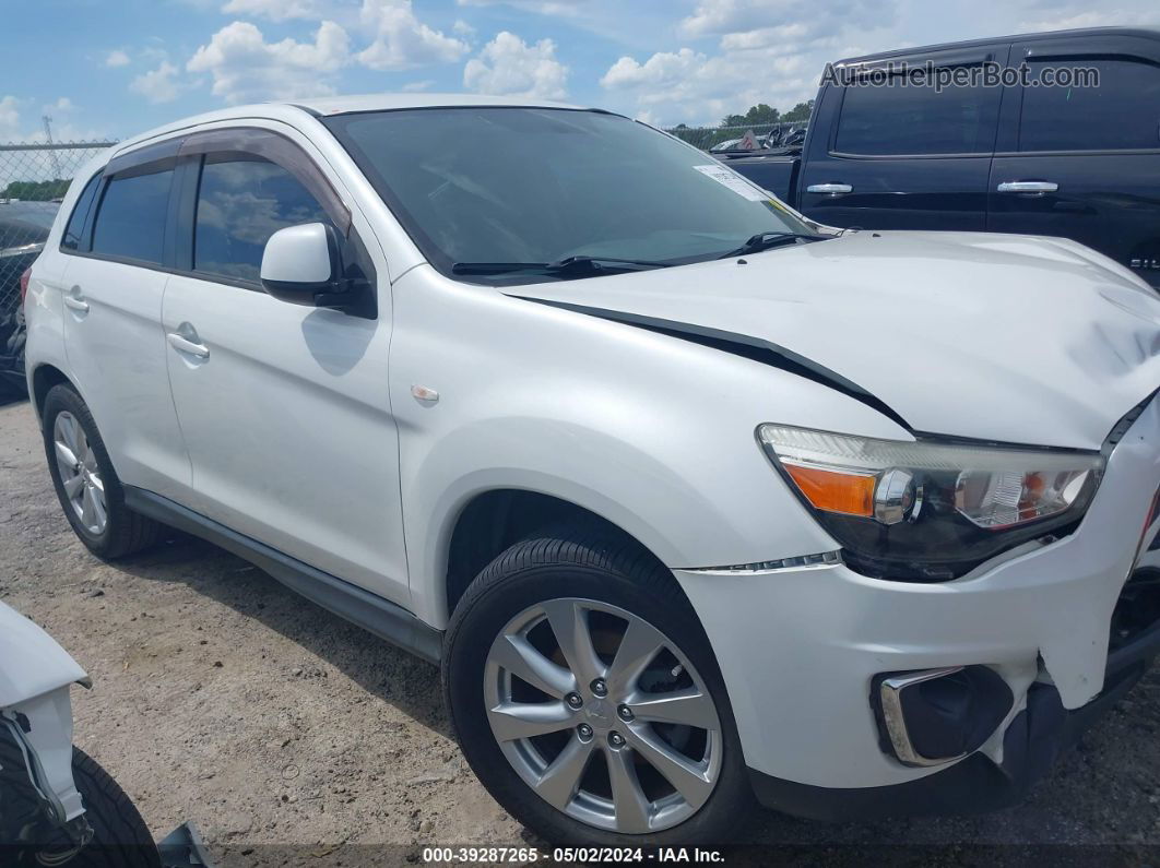 2015 Mitsubishi Outlander Sport Es White vin: 4A4AP3AU2FE037400