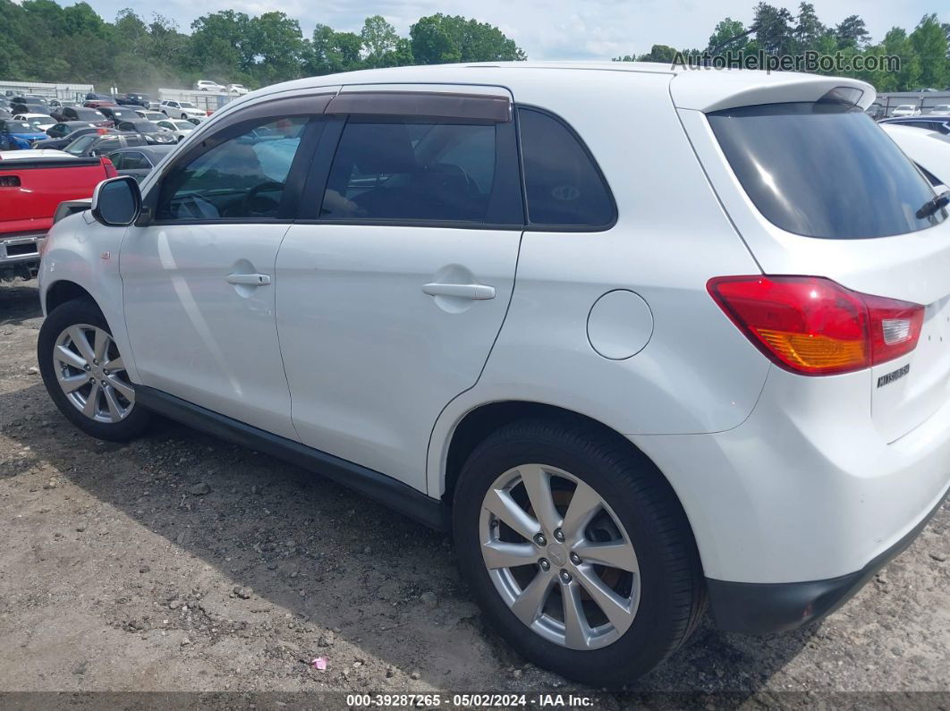 2015 Mitsubishi Outlander Sport Es White vin: 4A4AP3AU2FE037400