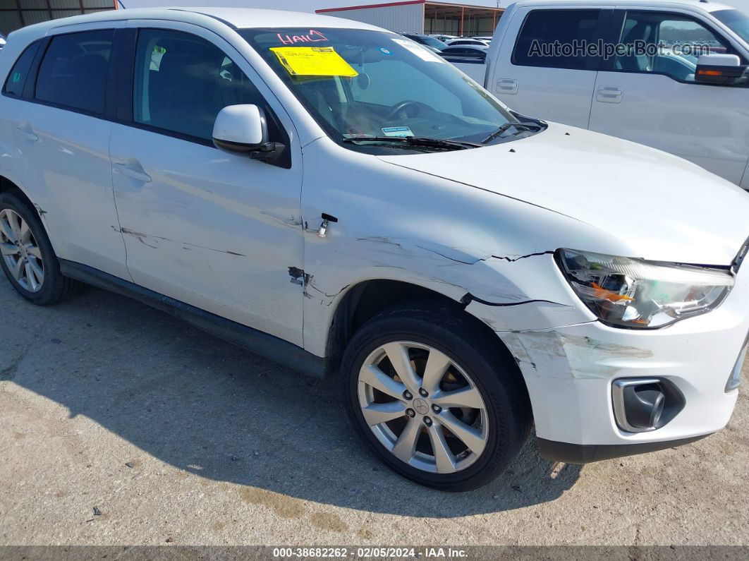 2015 Mitsubishi Outlander Sport Es White vin: 4A4AP3AU2FE049627