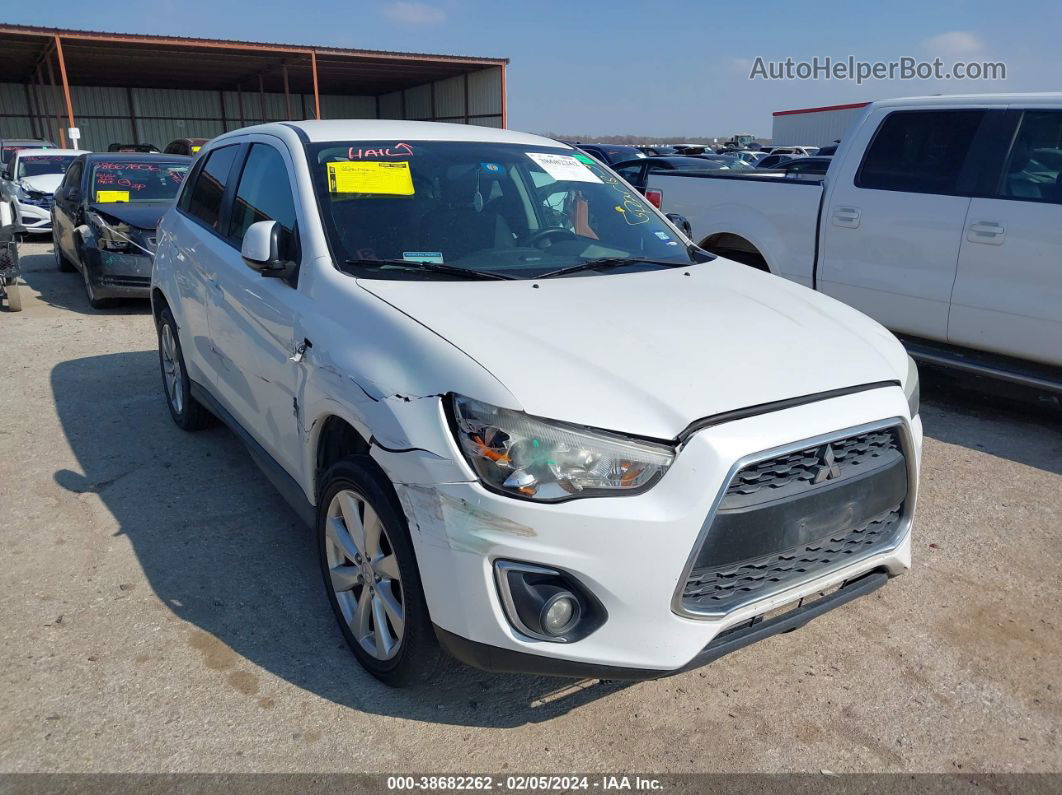 2015 Mitsubishi Outlander Sport Es White vin: 4A4AP3AU2FE049627