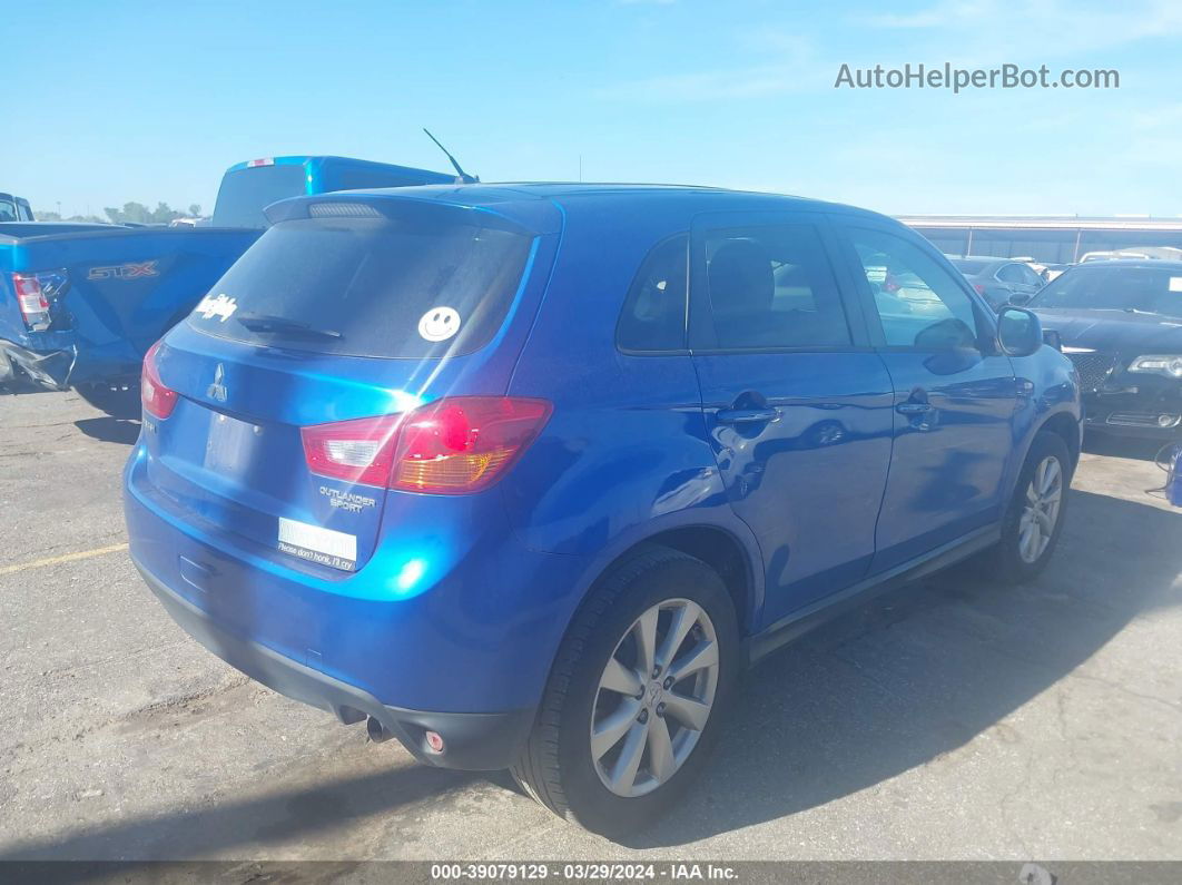 2015 Mitsubishi Outlander Sport Es Blue vin: 4A4AP3AU2FE058313