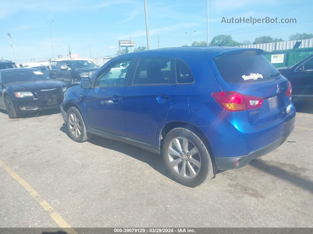 2015 Mitsubishi Outlander Sport Es Blue vin: 4A4AP3AU2FE058313