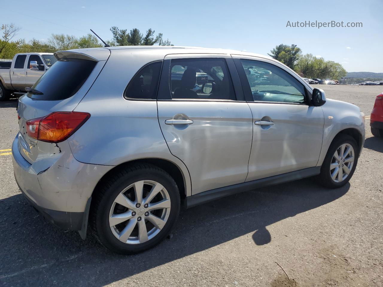 2013 Mitsubishi Outlander Sport Es Silver vin: 4A4AP3AU3DE023518